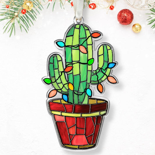 Cactus Ornament - Cactus Gifts - Acrylic Christmas Ornament 2024