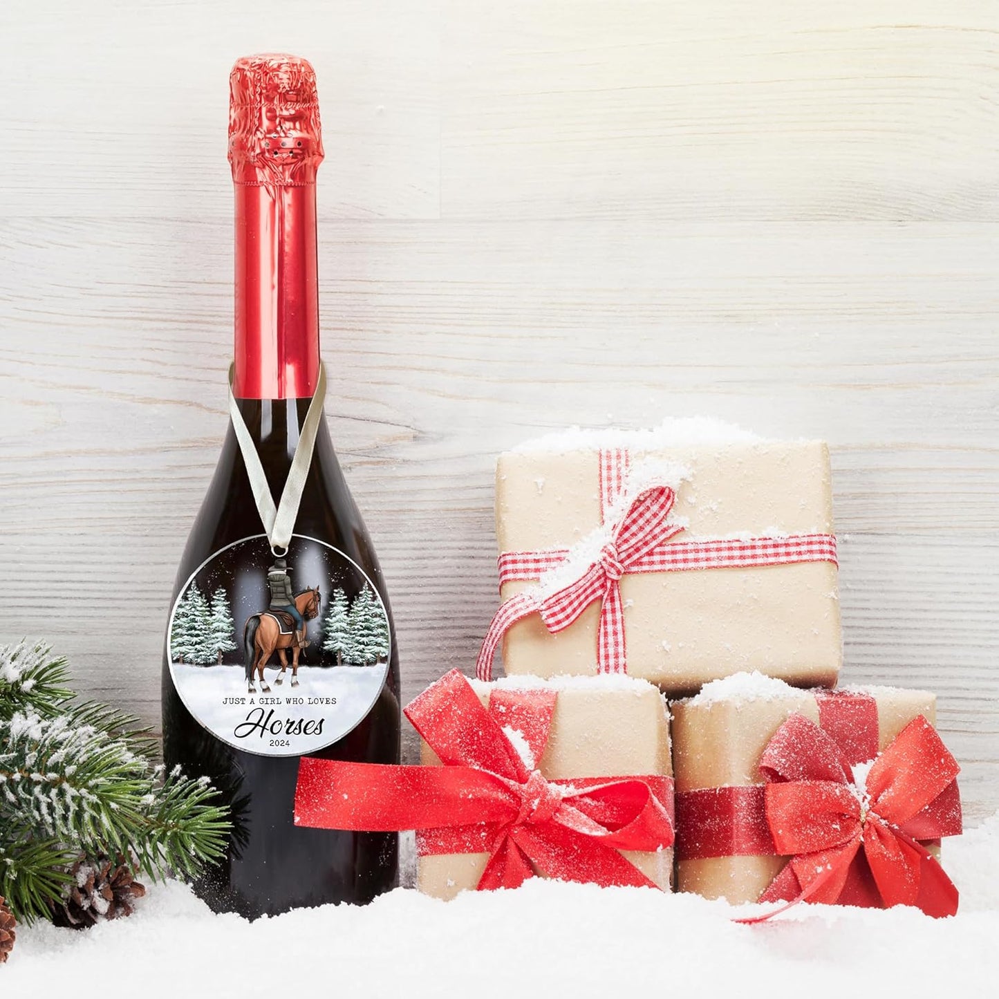 Horse Ornaments for Christmas Tree - Horse Gifts for Girls, Women - Animal Christmas Ornaments - Acrylic Ornament