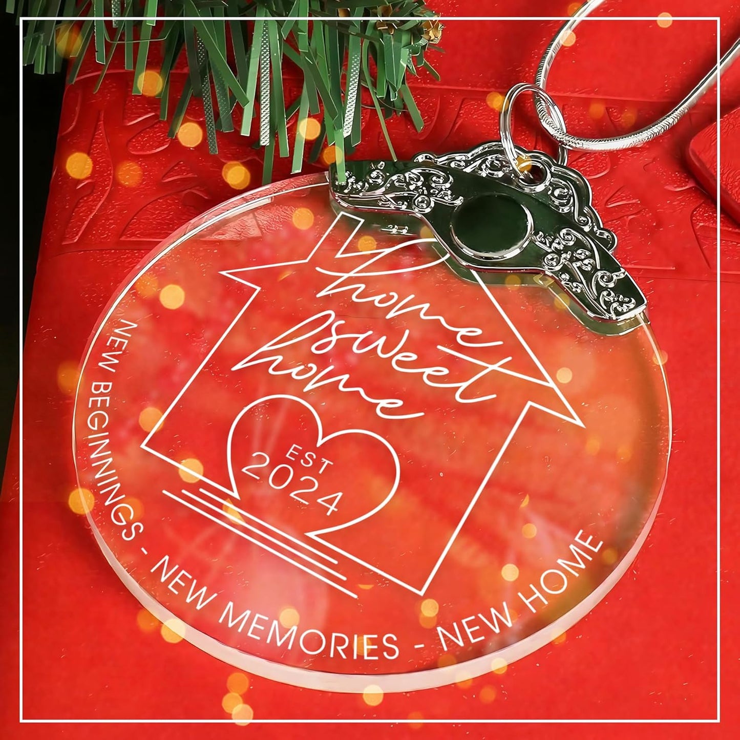 New Home Christmas Ornament 2024,First Christmas Married Ornament 2024, New Home Ornament 2024, First Christmas Ornament, New Home Ornament, White Elephant Gifts for Adults, for Women