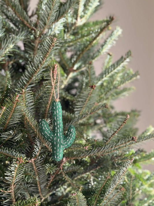 Cactus Ornament, Cactus Christmas Ornament, Felt Cactus Christmas Ornament, Felt Cactus Holiday Ornament, Cactus Christmas Ornament, Hanging Cactus, Handmade Cactus, Fair Trade Christmas Ornament