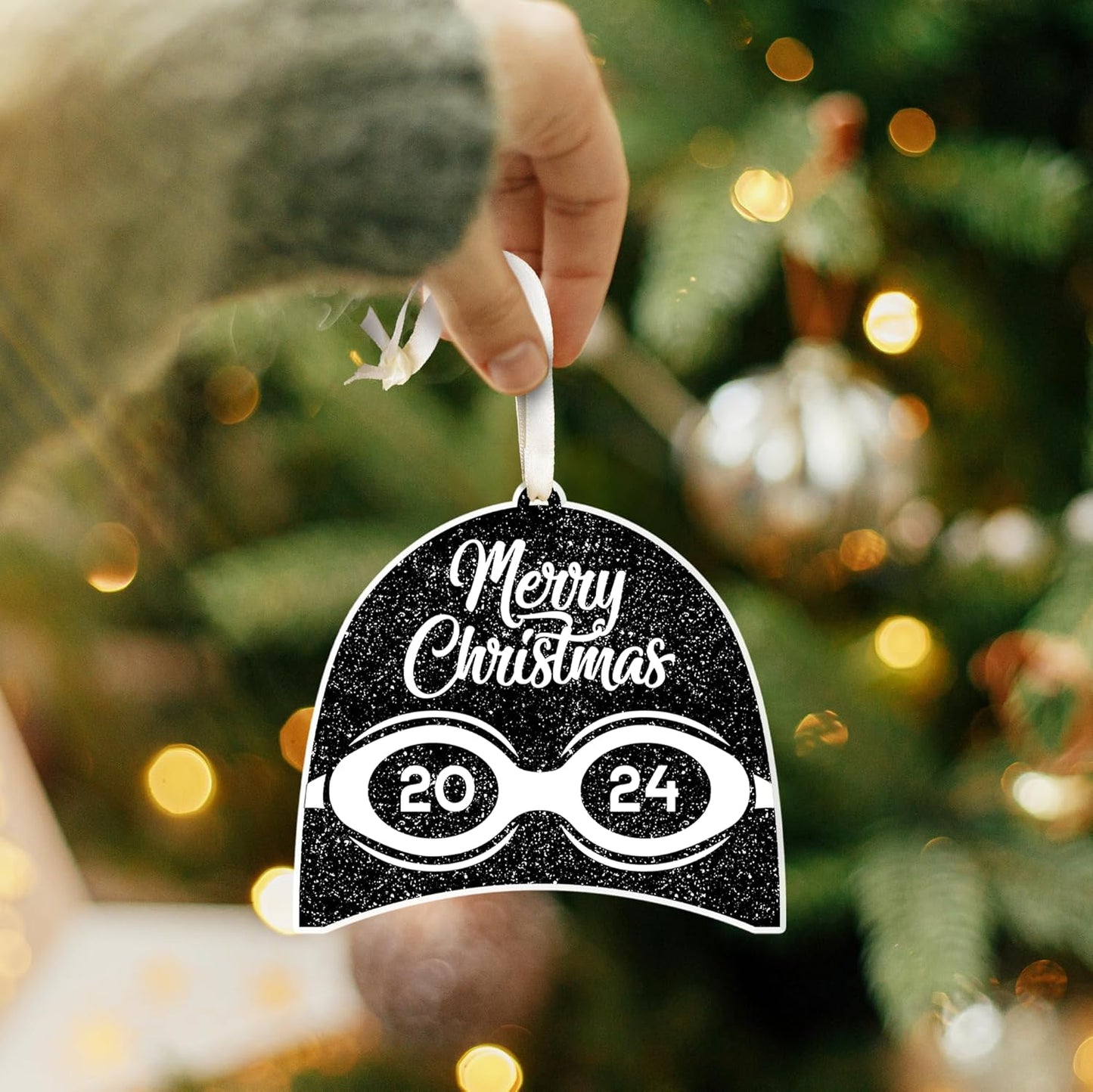 Swimmer Ornaments - Swimmer Christmas Ornament, Swimming Christmas Ornament, Swim Ornament - Gifts for Swimming Lovers, Swimmer - Swimming Ornaments for Christmas Tree - Acrylic Christmas Ornament