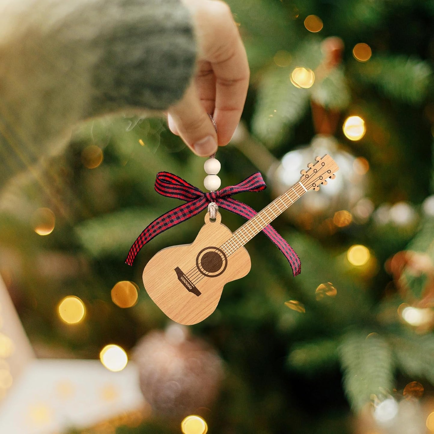 Guitar Ornaments - Guitar Christmas Ornament - Gifts for Music Lovers - Wood Ornament
