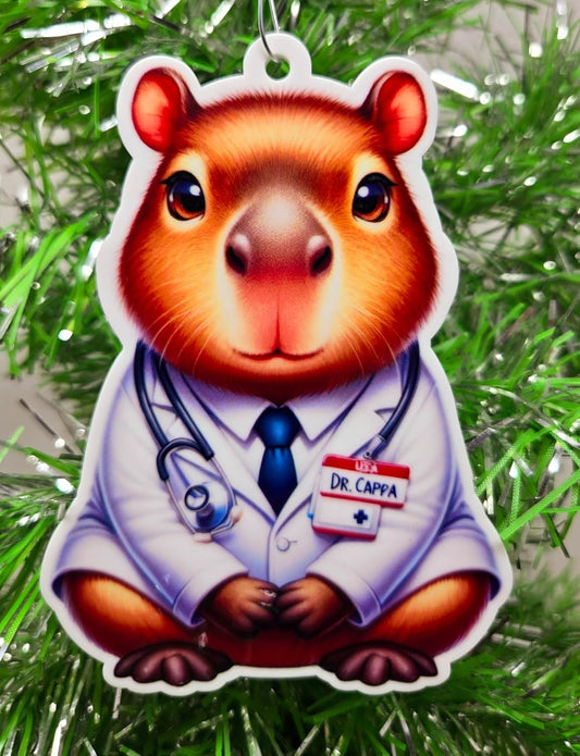 Capybara Ornament - Doctor Dr. Capybara Christmas Ornament