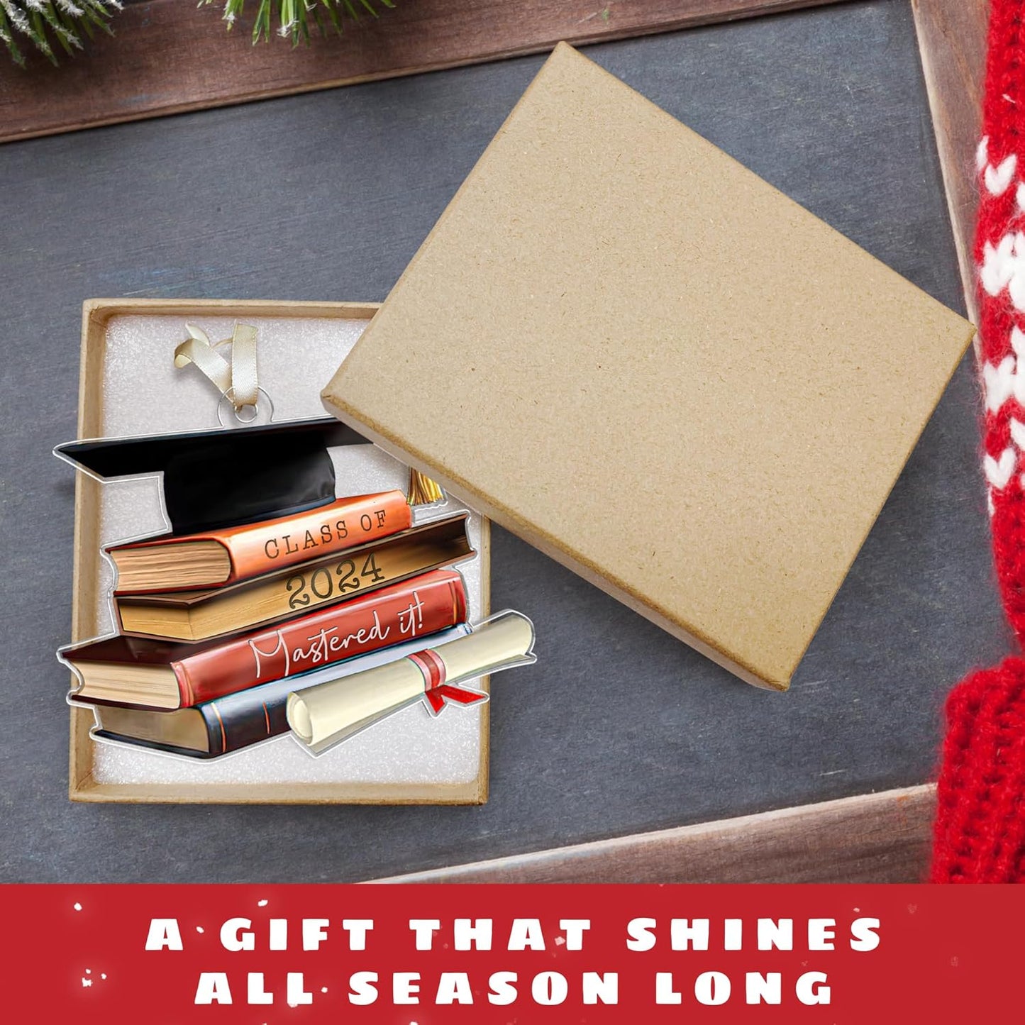 Graduation Ornaments - Graduation Gifts for Women, Daughter, Granddaughter - College, High School Graduate Ornament - Christmas Ornament 2024