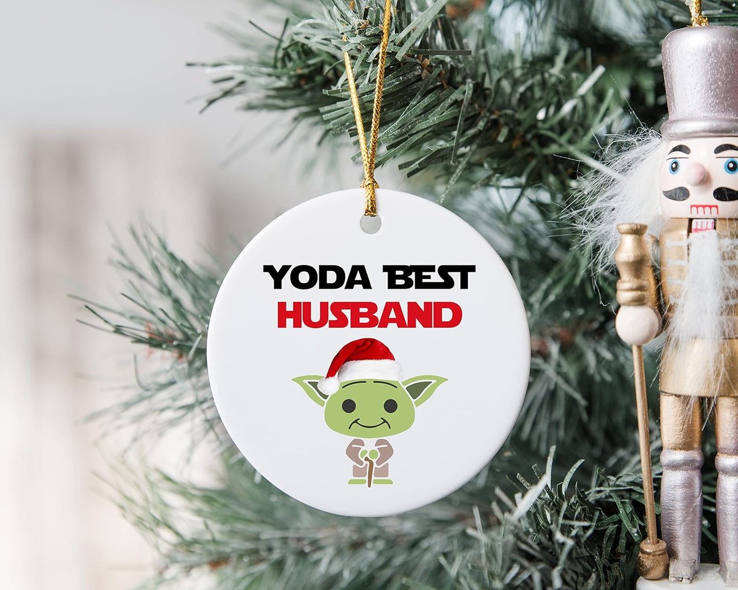 Husband Ornament, Ornament for Husband, Husband Christmas Ornaments, Funny Best Husband Ceramic Ornament