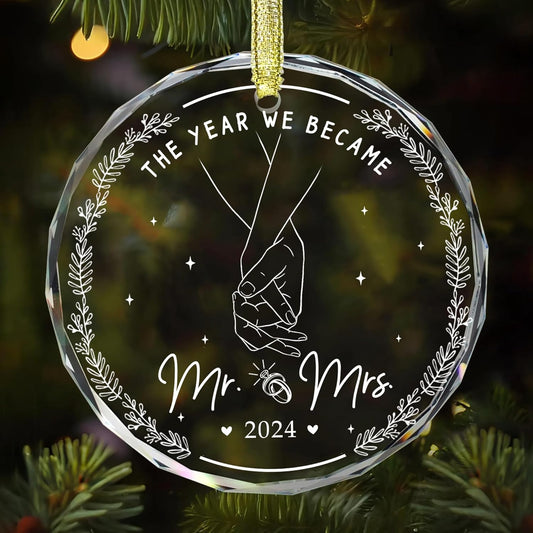 Wedding Gifts - Mr and Mrs - 1st for Wife Husband - Car Hanging Decoration Ornament - Wine Bottle Decor - Just Married Gifts for Newlywed Couple, Bride, Groom V3