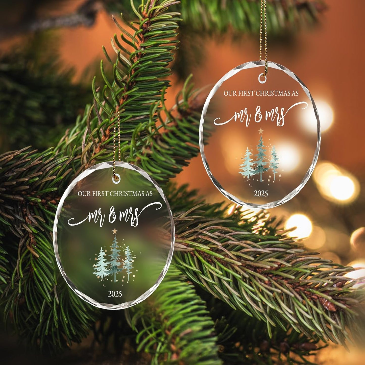 Wedding Ornament 2025, Wedding Gifts for Newlyweds, First Christmas Married Ornament 2025, Bridal Shower Gifts, Our First Christmas as Mr and Mrs Ornament