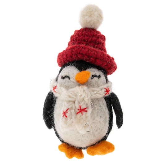 Karma, Christmas Hanging Ornament, Cheerful Penguin Ornament