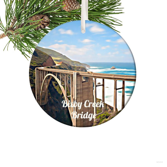 Bixby Creek Bridge Ornament, Christmas Tree Ornaments, Travel Ornament, Big Sur Ornament, Christmas Ornament