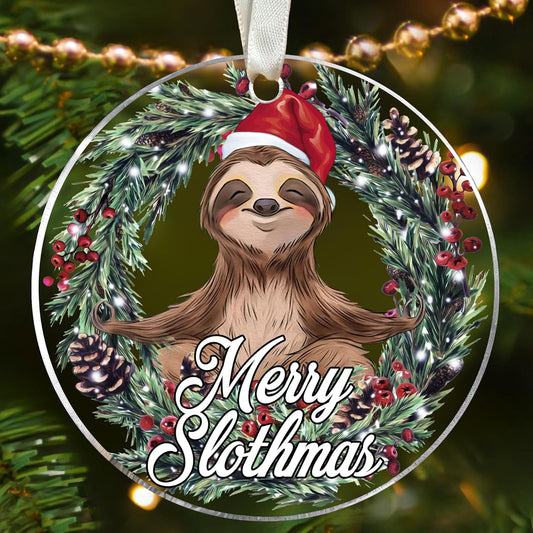 Sloth Ornaments - Sloth Ornaments for Christmas Tree - Animal Gifts for Women - Acrylic Ornament 2024