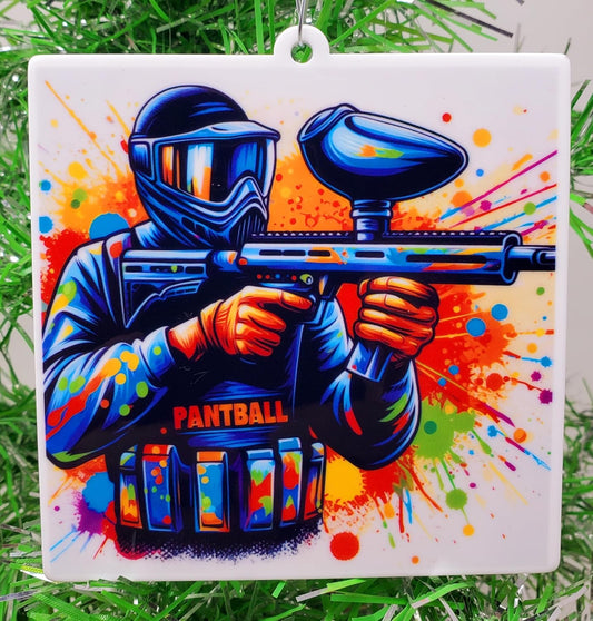 Paintball Ornament - Paintballer Christmas Ornament