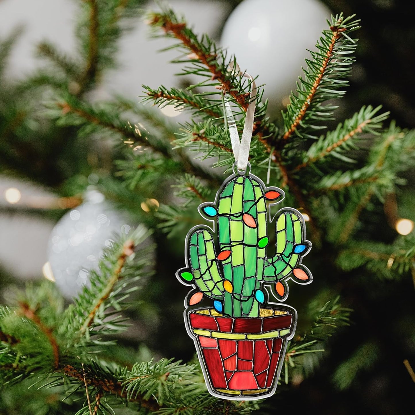 Cactus Ornament - Cactus Gifts - Acrylic Christmas Ornament 2024