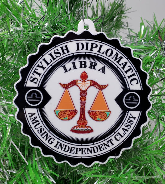Libra Ornament - Zodiac Sign Christmas Ornament
