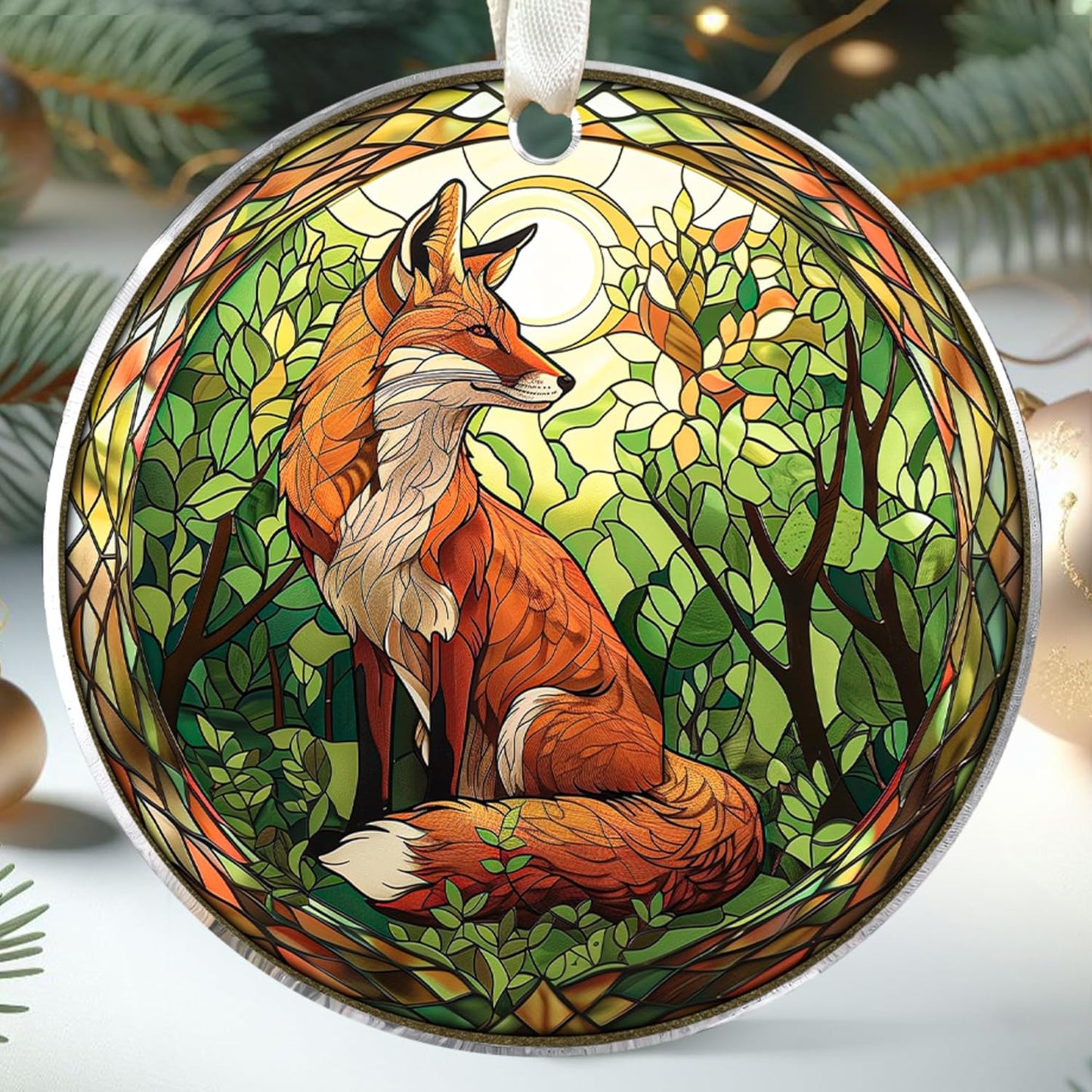 Fox Ornaments for Christmas Tree - Fox Gifts for Women, Lovers Gifts - Acrylic Ornament