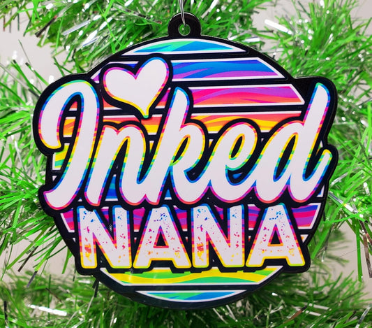 Tattoo Ornament - Inked Nana Christmas Ornament