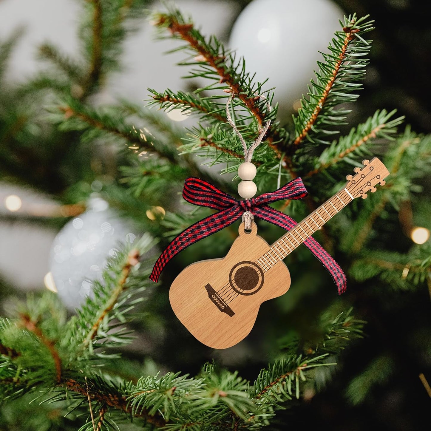 Guitar Ornaments - Guitar Christmas Ornament - Gifts for Music Lovers - Wood Ornament