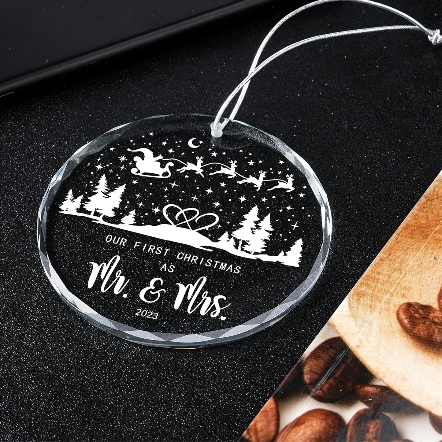 2024 Bridal Shower Gift, Our First Christmas as Mr & Mrs Ornament, Wedding Gifts for Couple, 1st Married Ornament Tree Decor Newlywed