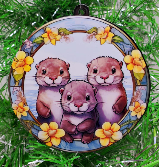 Otter Ornament - Baby Otter Christmas Ornament
