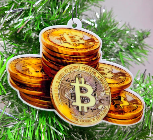 Bitcoin Ornament - Cryptocurrency Christmas Ornament