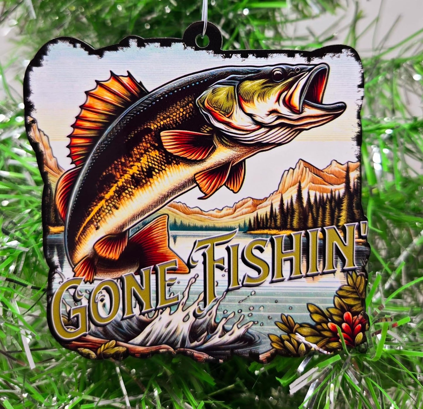 Fishing Ornament - Gone Fishin' Ornament Fishing Camping Christmas Ornament